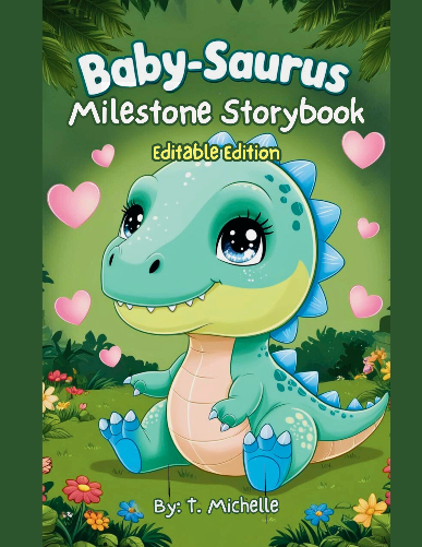Baby-Saurus Milestone Storybook – Editable Edition