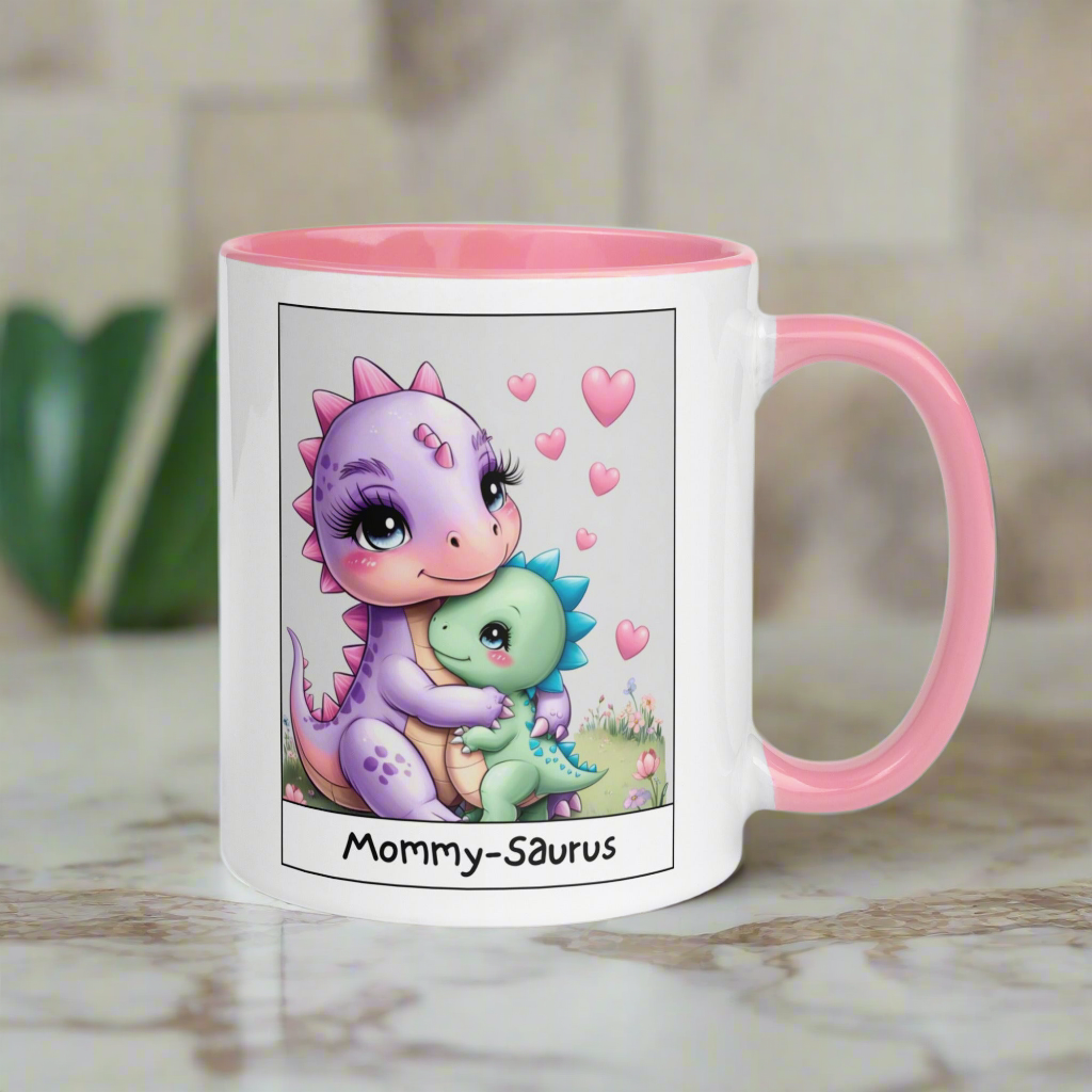 Mommy-Saurus Mug with Color Inside