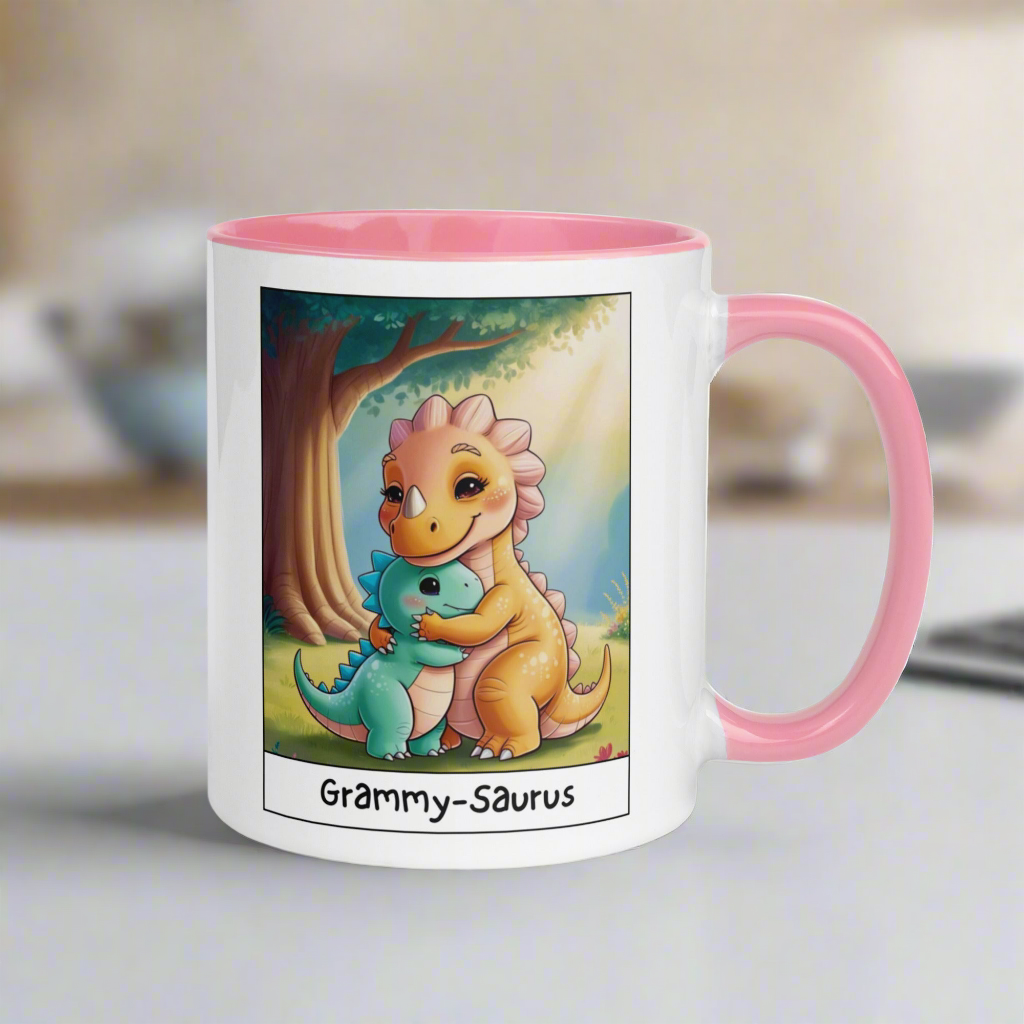 Grammy-Saurus Mug with Color Inside