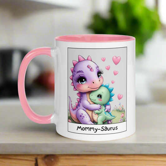 Mommy-Saurus Mug with Color Inside
