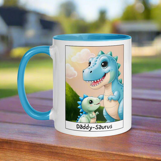 Daddy-Saurus Mug with Color Inside