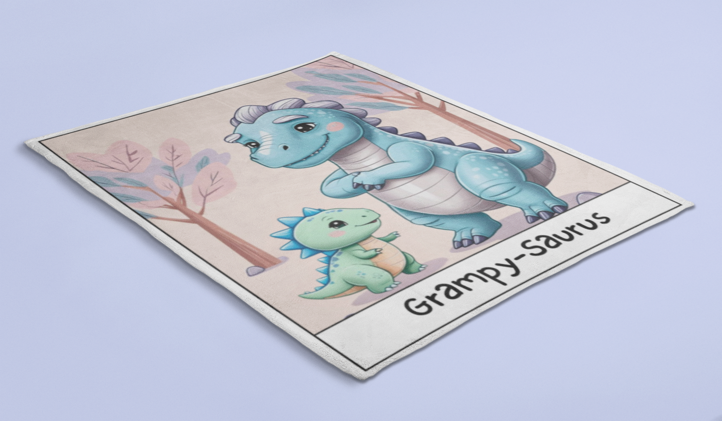 Grampy-Saurus Sherpa Blanket (50 x 60)