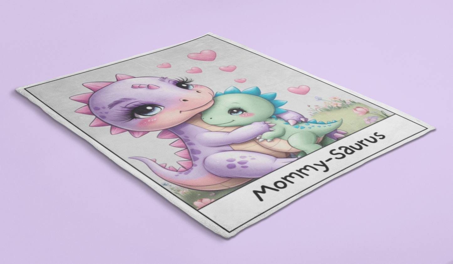Mommy-Saurus Sherpa Blanket (50 x 60)