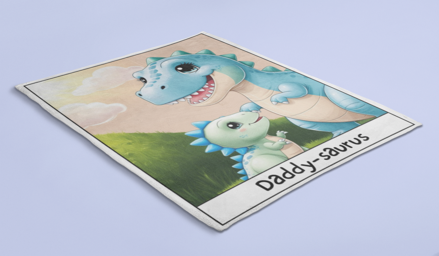 Daddy-Saurus Sherpa Blanket (50 x 60)