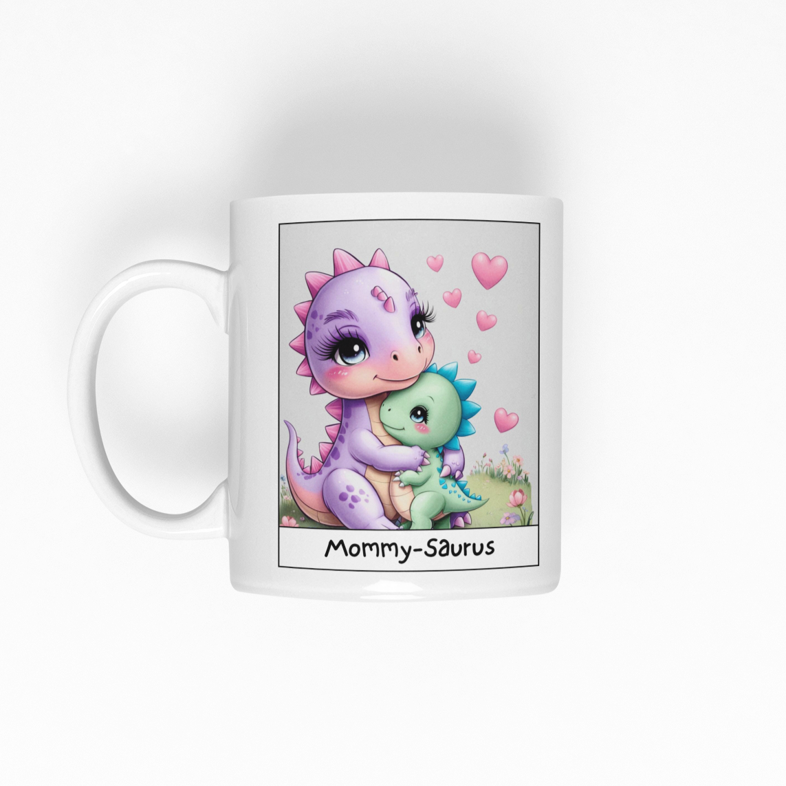 Mommy-Saurus White Glossy Mug