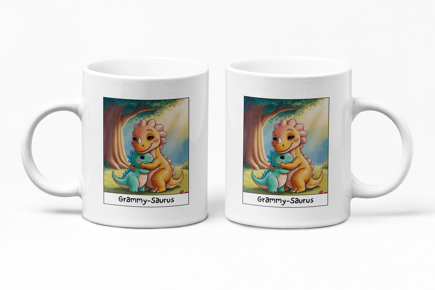 Grammy-Saurus White Glossy Mug