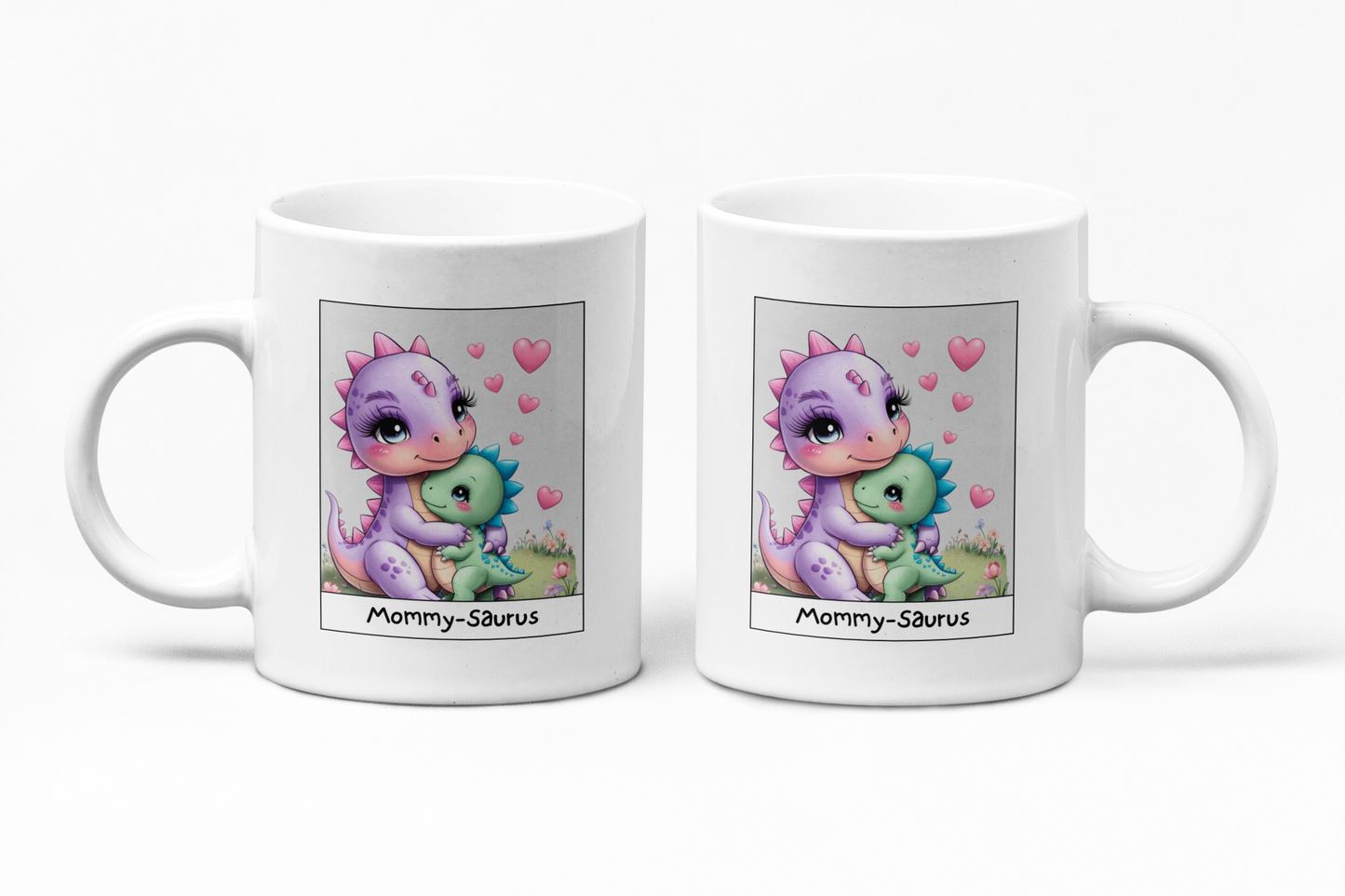 Mommy-Saurus White Glossy Mug