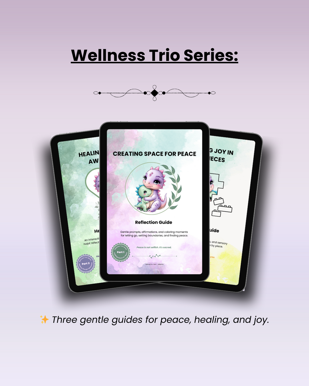 Wellness Trio Series: Reflection, Awareness & Joy (Digital PDF Bundle)