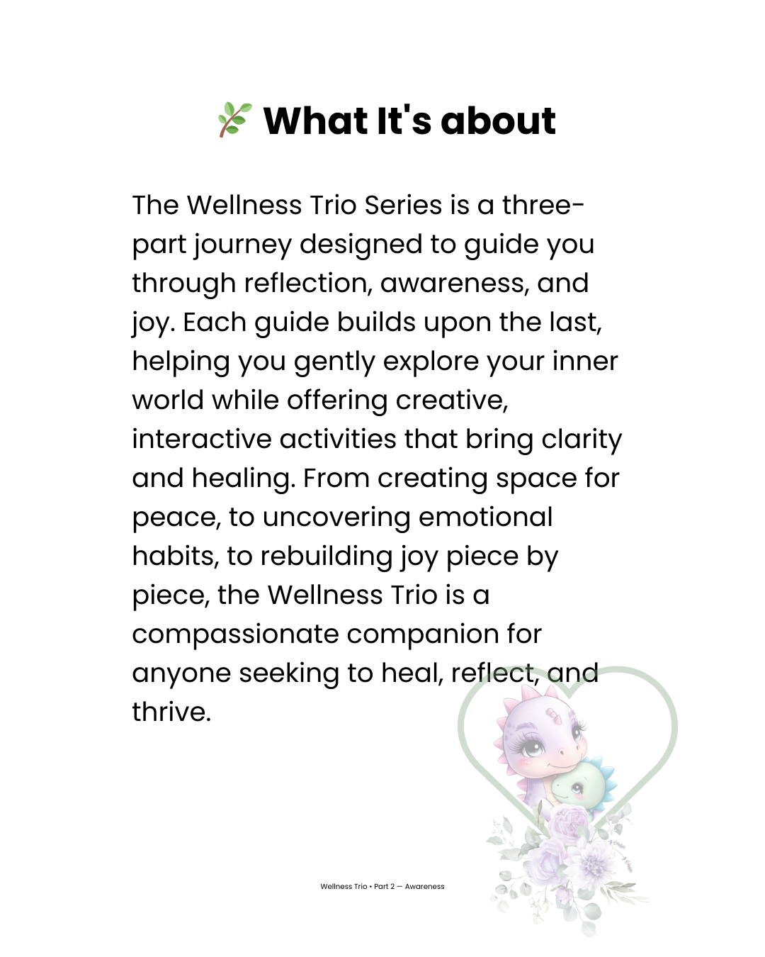 Wellness Trio Series: Reflection, Awareness & Joy (Digital PDF Bundle)