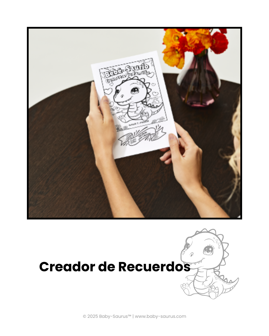 (Espanol) Bebe-Saurio Conoce a su familia: Recuerdo para Colorear