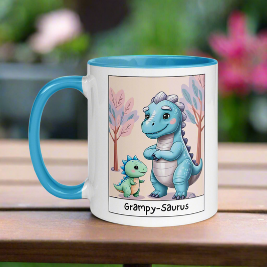 Grampy-Saurus Mug with Color Inside