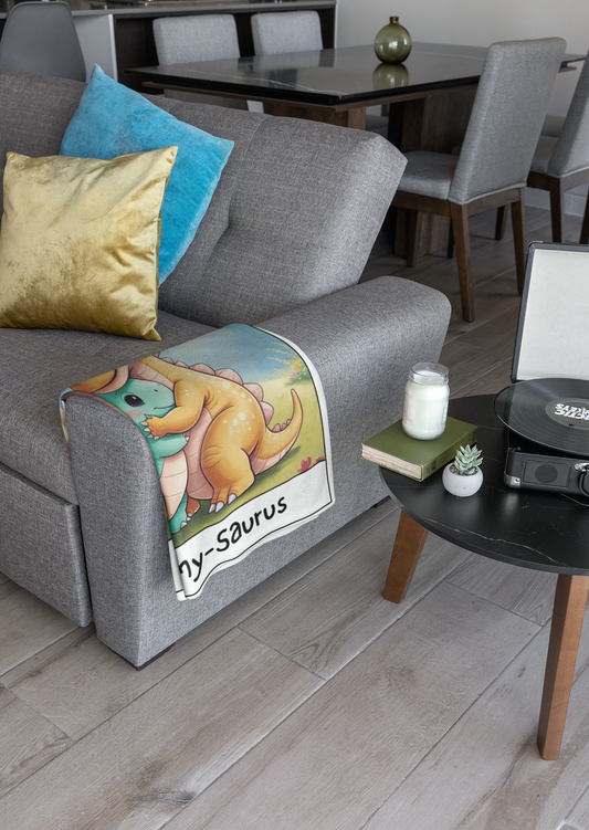 Grammy-Saurus Sherpa Blanket (50 x 60)