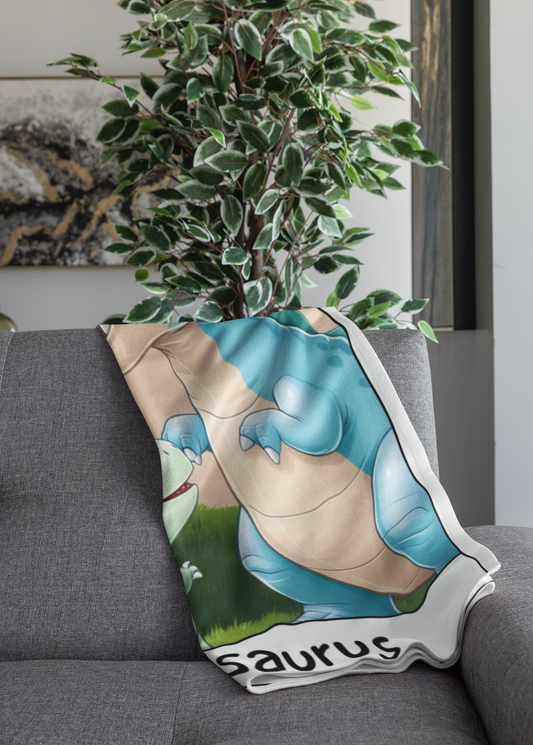 Daddy-Saurus Sherpa Blanket (50 x 60)