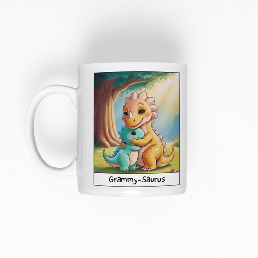Grammy-Saurus White Glossy Mug
