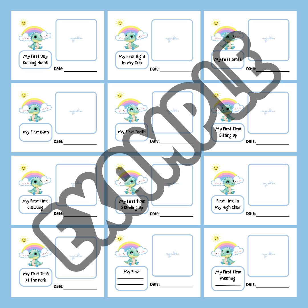 Special Firsts Milestone Cards (Digital PDF)